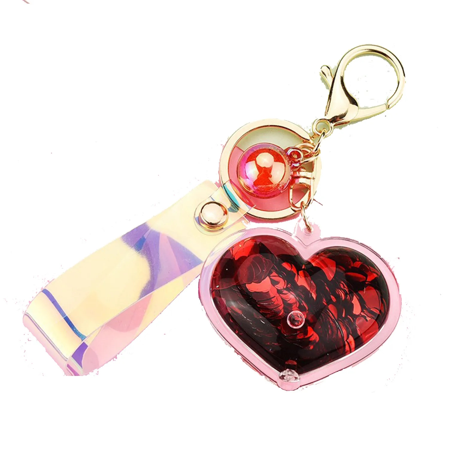 Glitter Powder Moving Liquid Key Chain 2