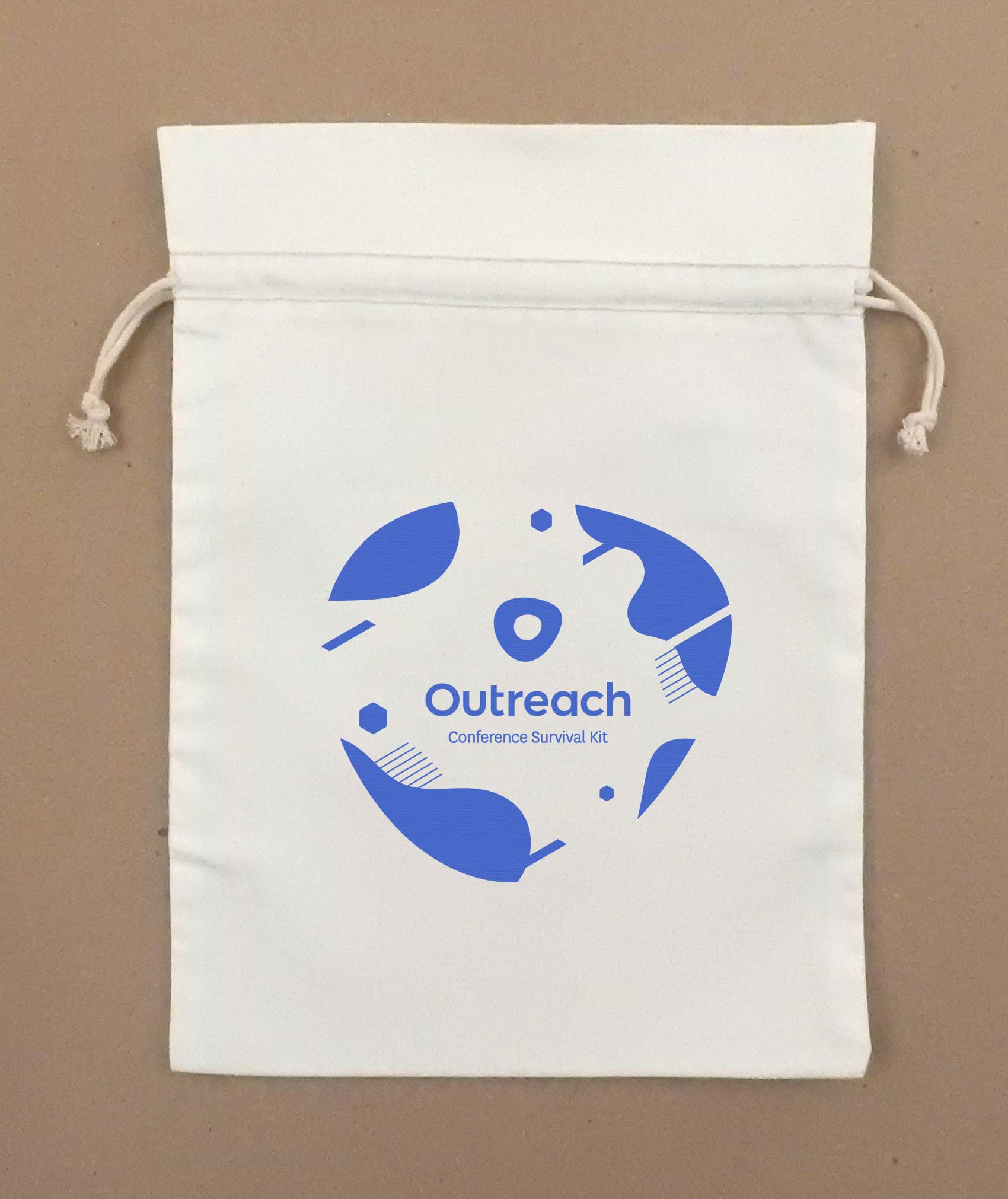 "Duplex" Cotton Double Drawstring Bag 5 X 7" 1