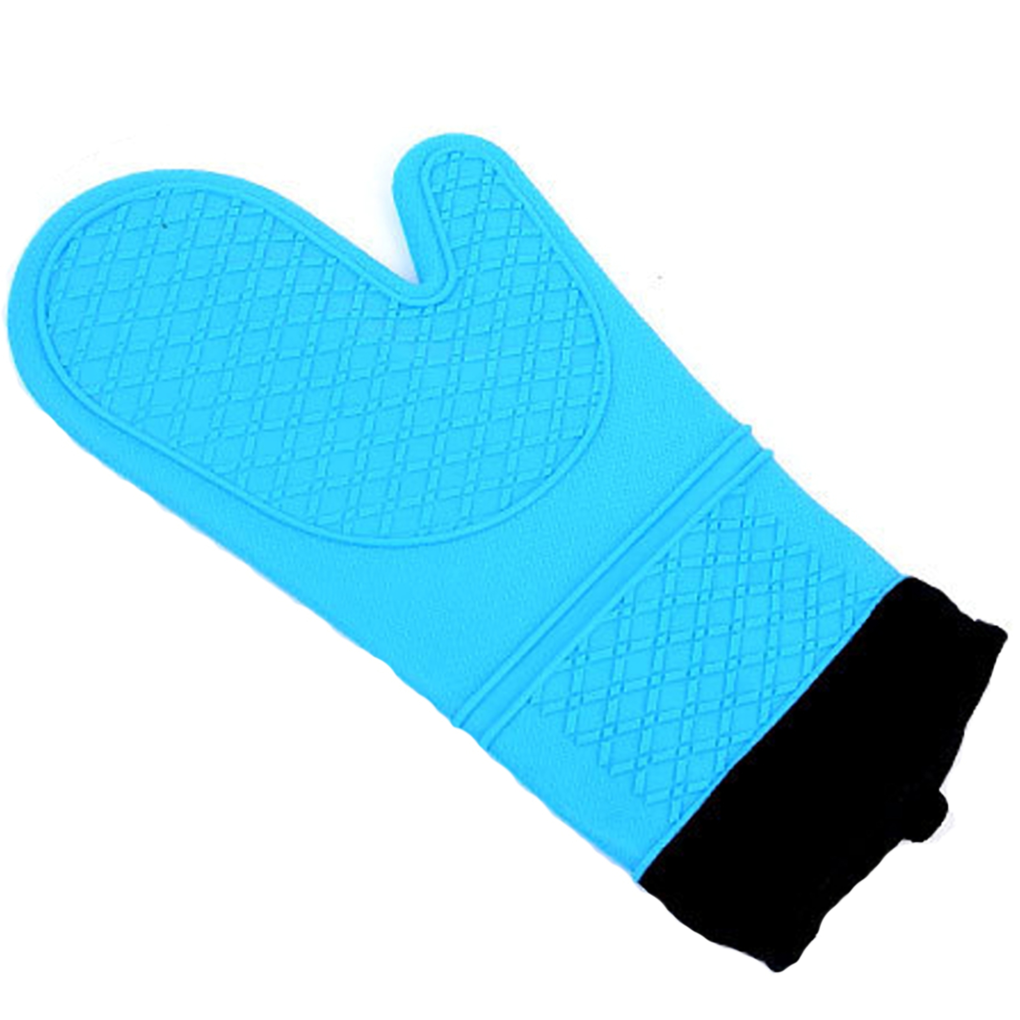 Heat Resistant Silicone Oven Mitt w/Soft Cotton Lining, custom kitchen gadget with logo imprint 5