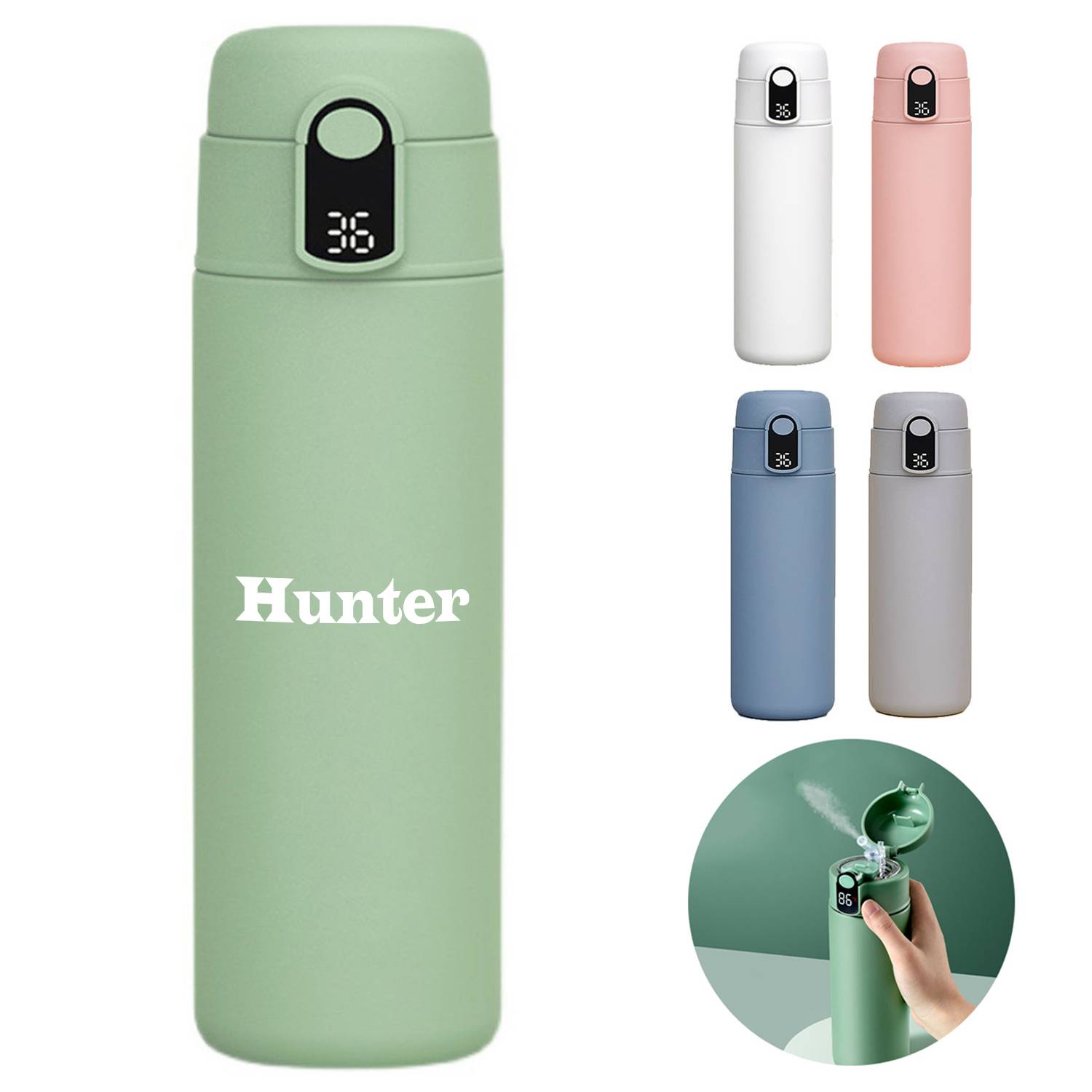 20OZ stainless steel Temperature display insulated cup 2