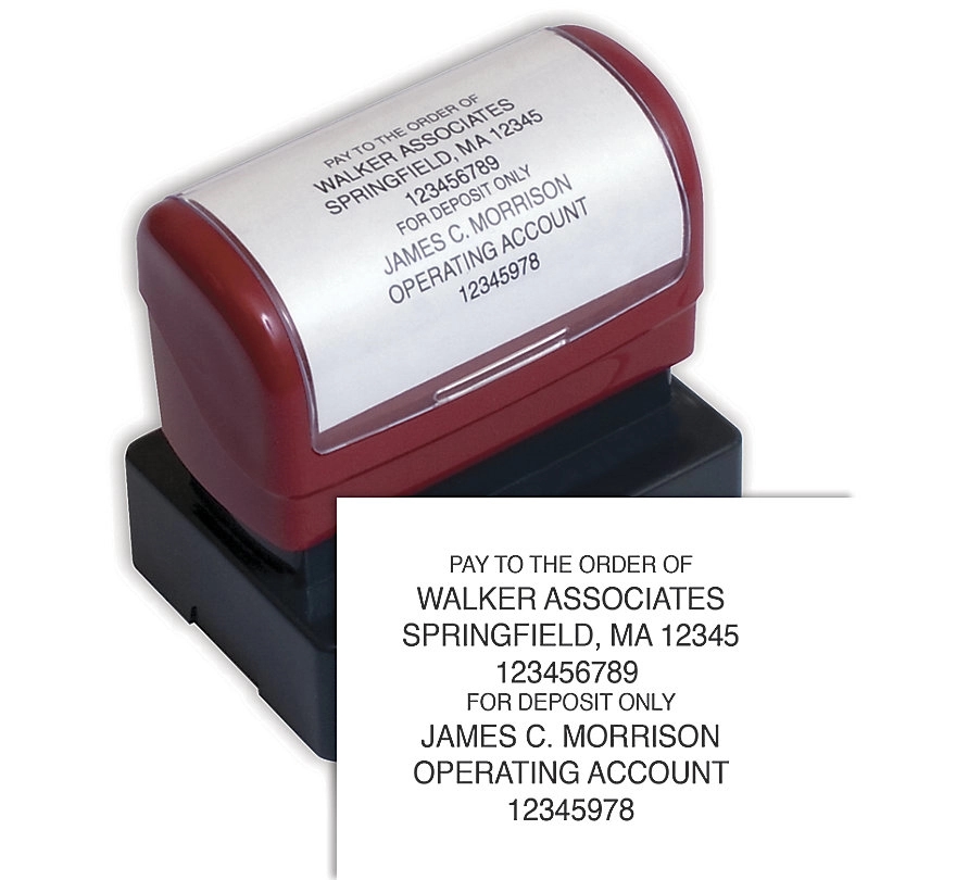 Stamp, Endorsement - Pre-Inked, Popular Layout 1