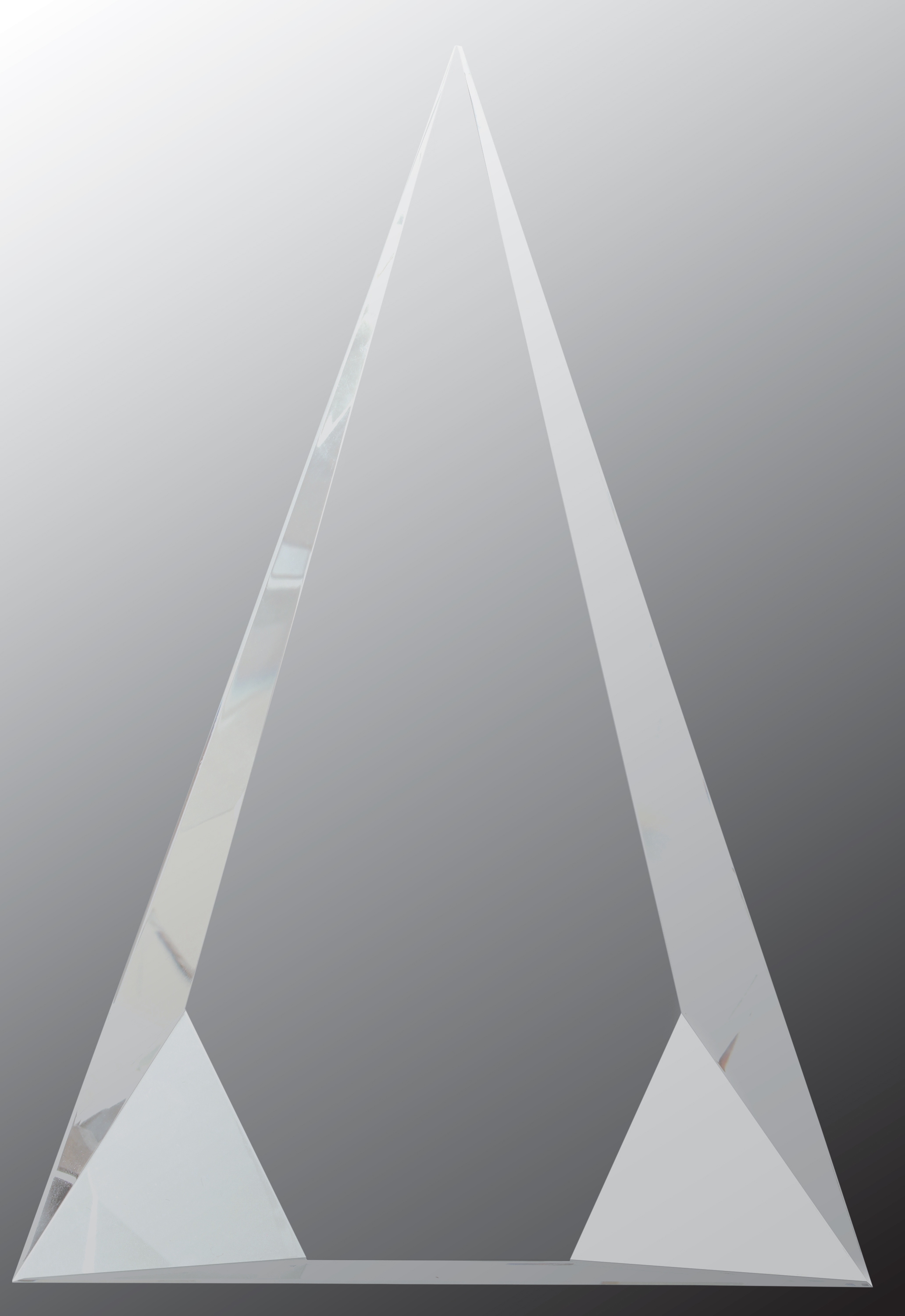 6" x 8" Crystal Facet Triangle Award 2