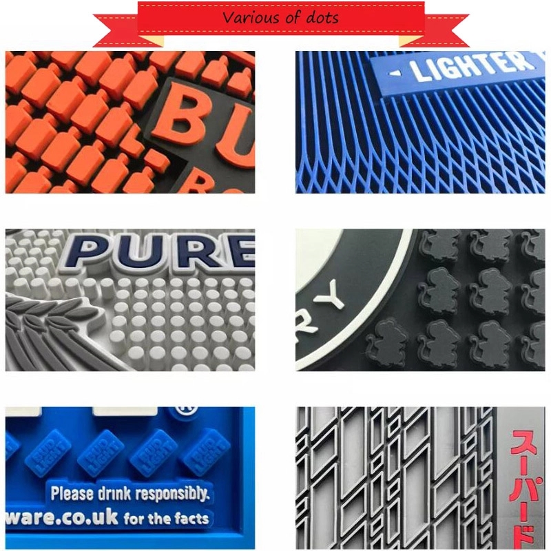 Custom Logo Rubber Bar Mat 3.5''x20'' 4