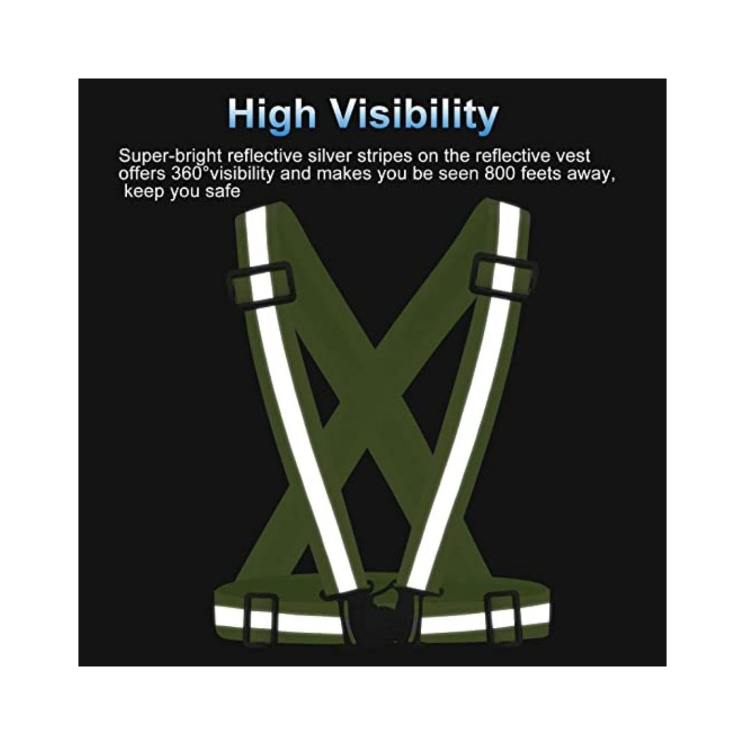 Adjustable Reflective Tape Safety Running Cross Belt 3
