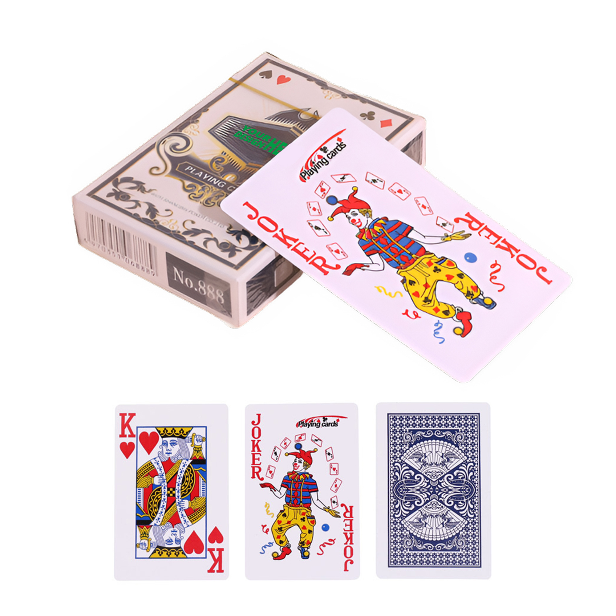 MOQ50 Custom Premium Poker Playing Cards Thickened 2