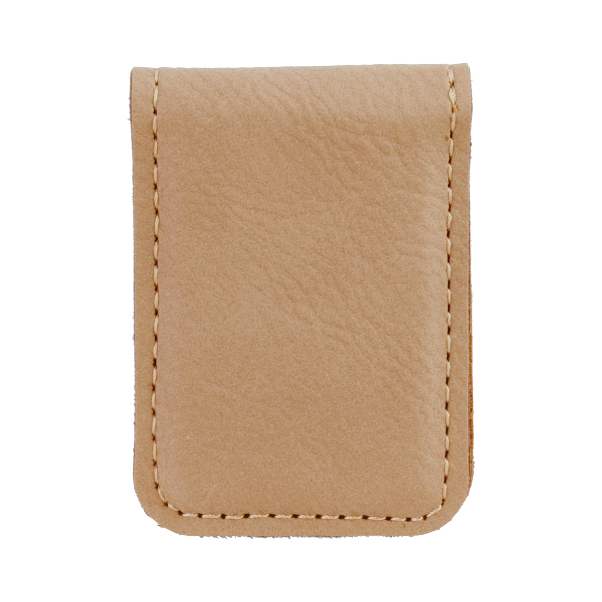 Light Brown Leatherette Money Clip 3