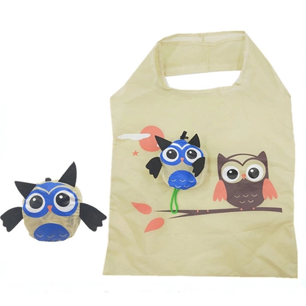 Owl Shape Folding Shopping Bag, custom tote bag with logo imprint 8