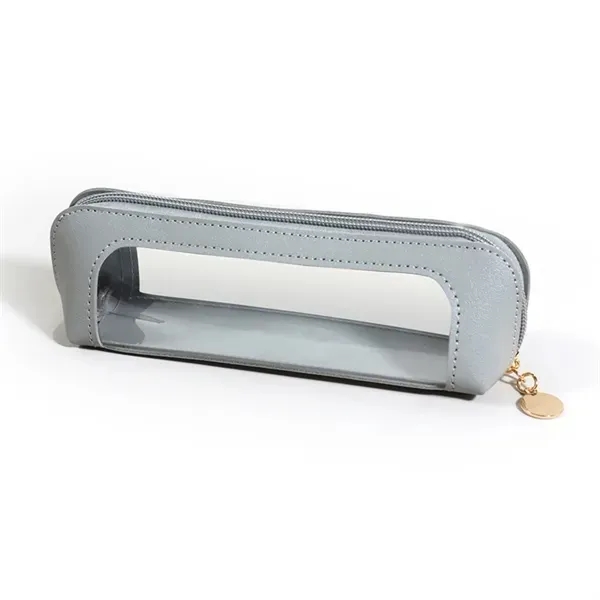 PU Leather Transparent Pencil Case 5