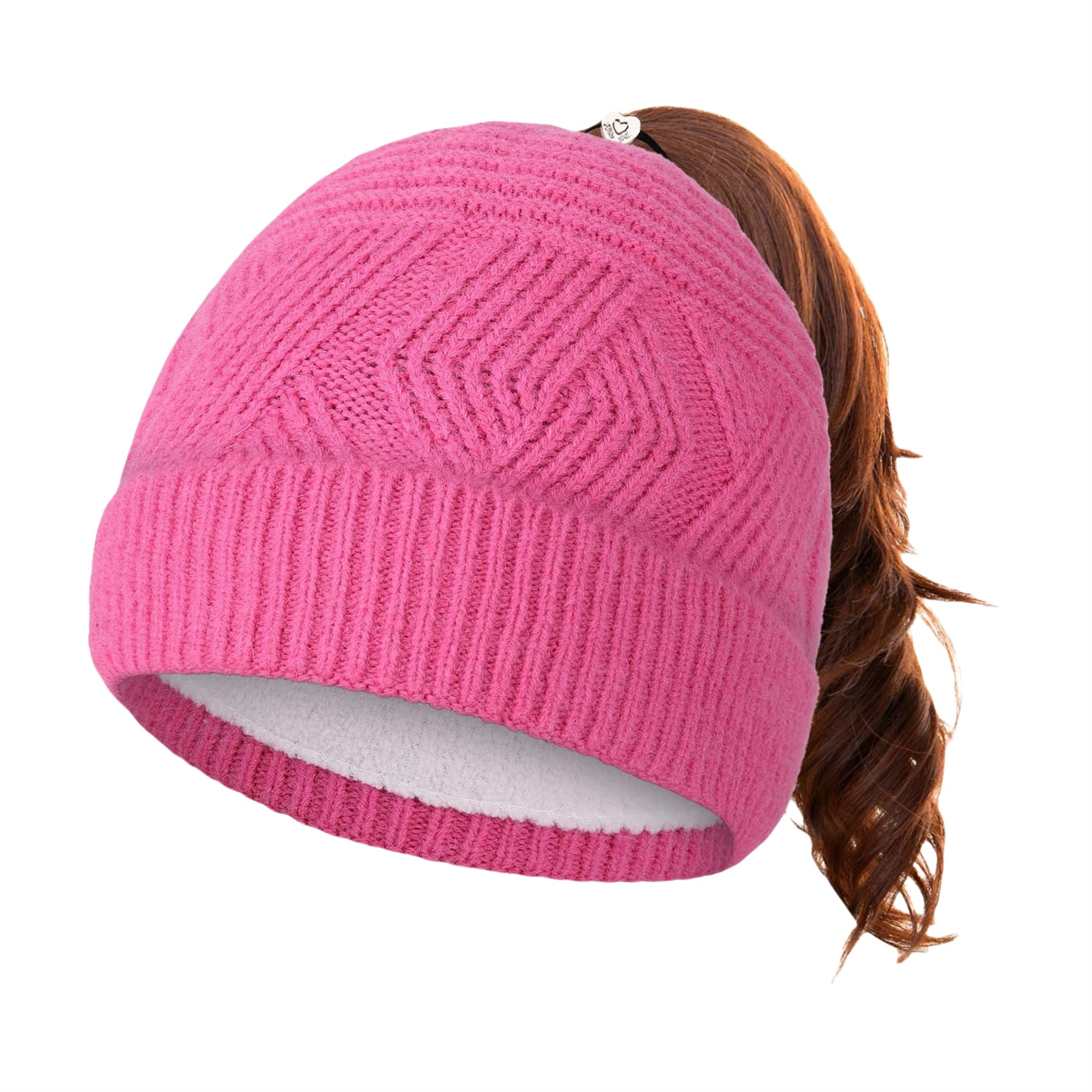 Ponytail Knitted Beanie Hat 4