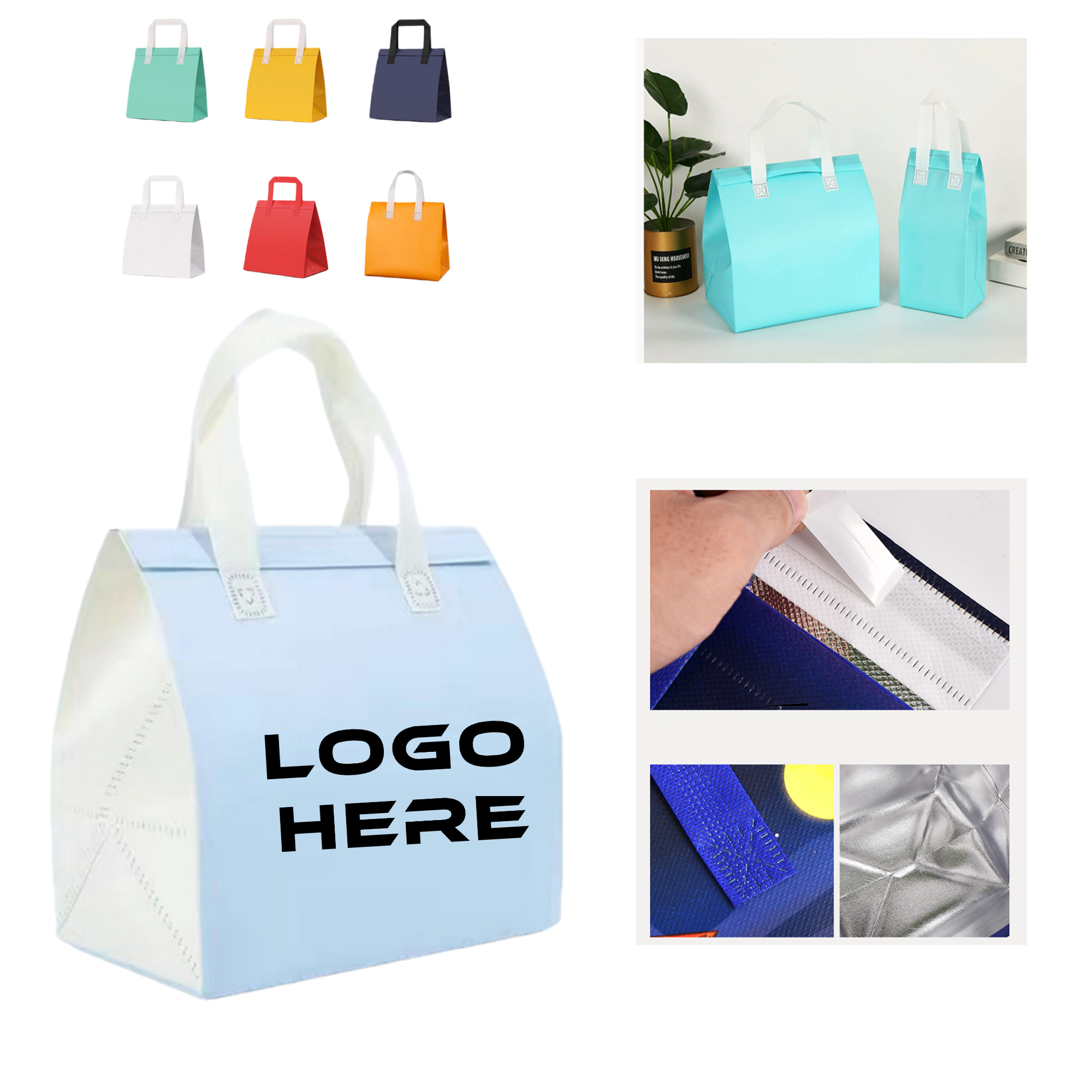 Reusable Non-Woven Insulated Grocery Tote Bag 1