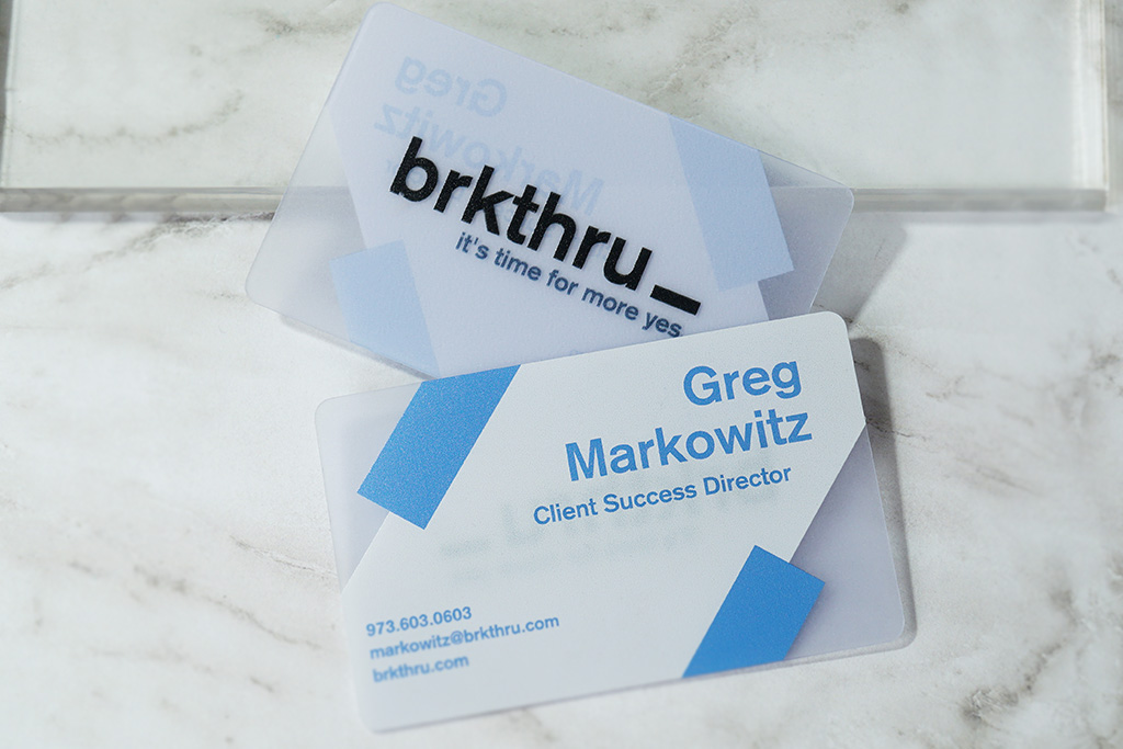 Quick Translucent Plastic Business Cards 10