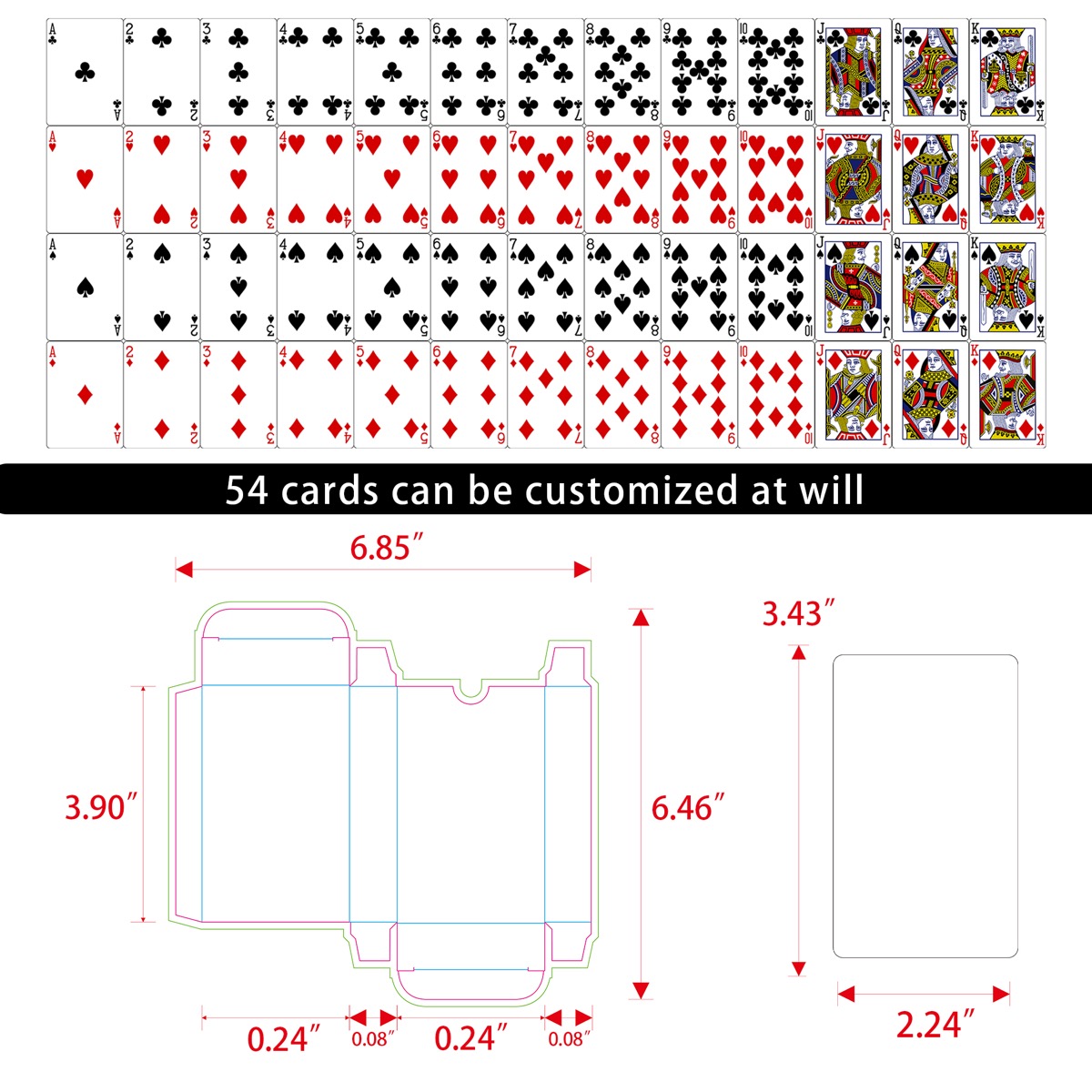 Premium Thickened Poker Playing Cards Custom Back 1