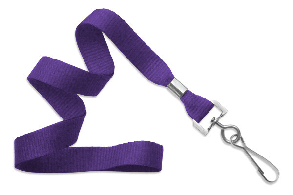 5/8" Blank Lanyard w/Swivel Hook (Purple) 1