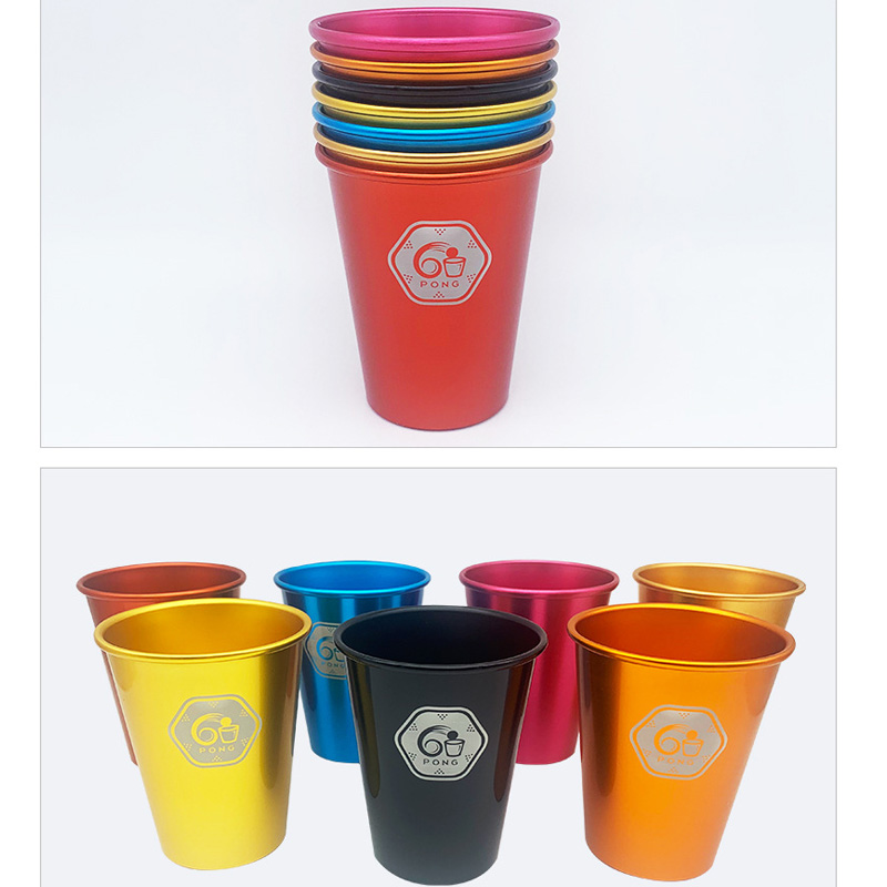 16oz Anodized Reusable Aluminum Restaurant Tumblers Travel Mug 5