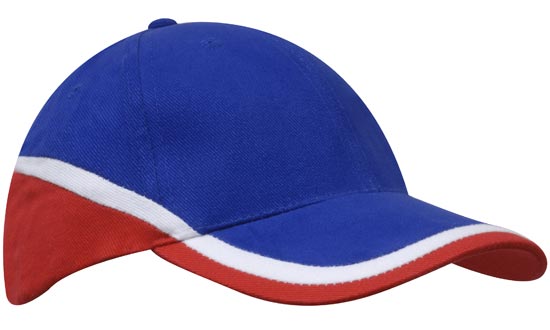 Brushed Heavy Cotton Tri-Coloured Cap 1