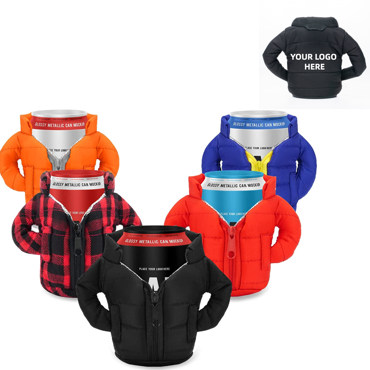 Zippered Puffy Jacket Can Coolie 5