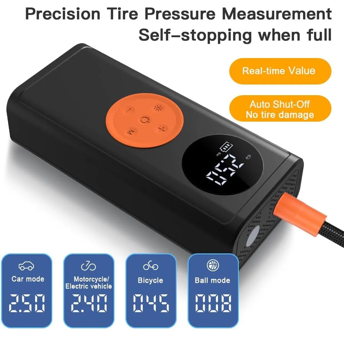 10000mAh Portable Emergency Battery Booter W/Tire Inflator 5