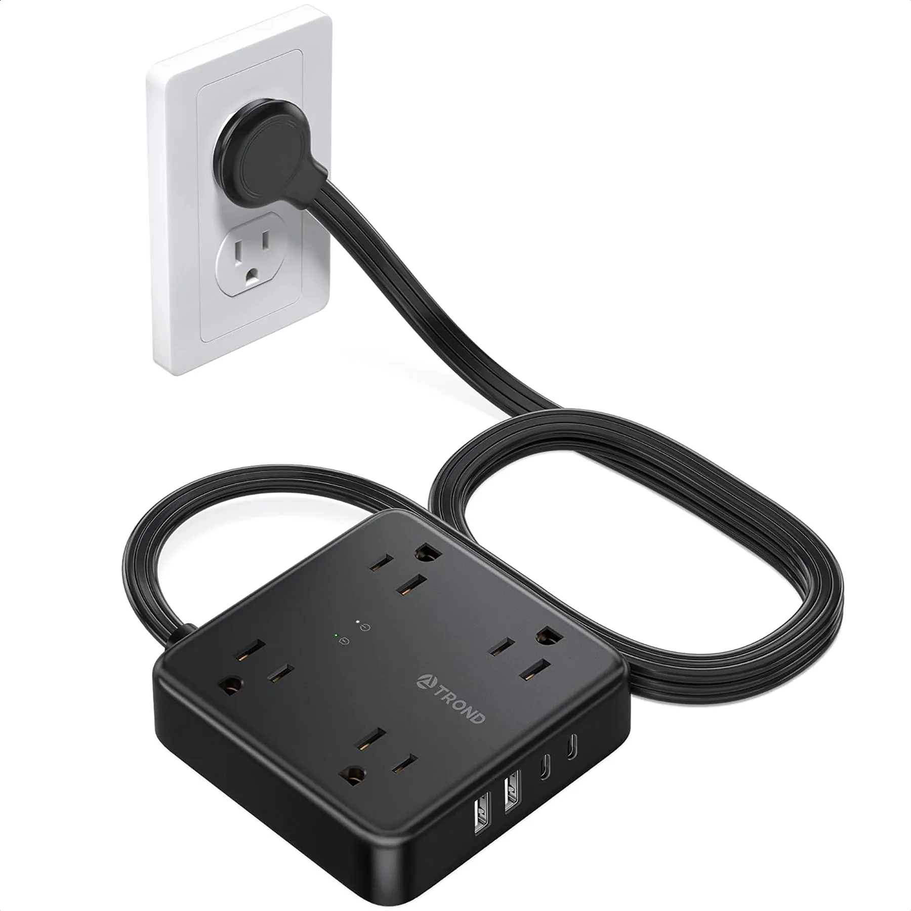 6ft Surge Protector Power Strip USB Charging Ports 4