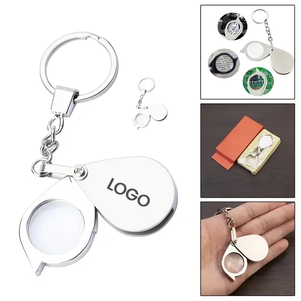 Premium Metal Keychain Magnifying Mirror - 10X Magnification 3
