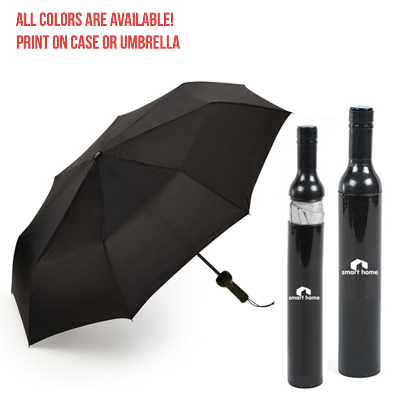 Colorful Folding Umbrella /W Wine Bottle Case 25