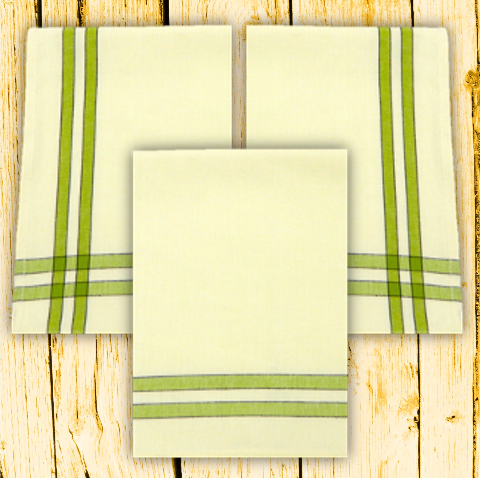 Lime/Black Double Stripe Kitchen Towel - 20"x28" 5