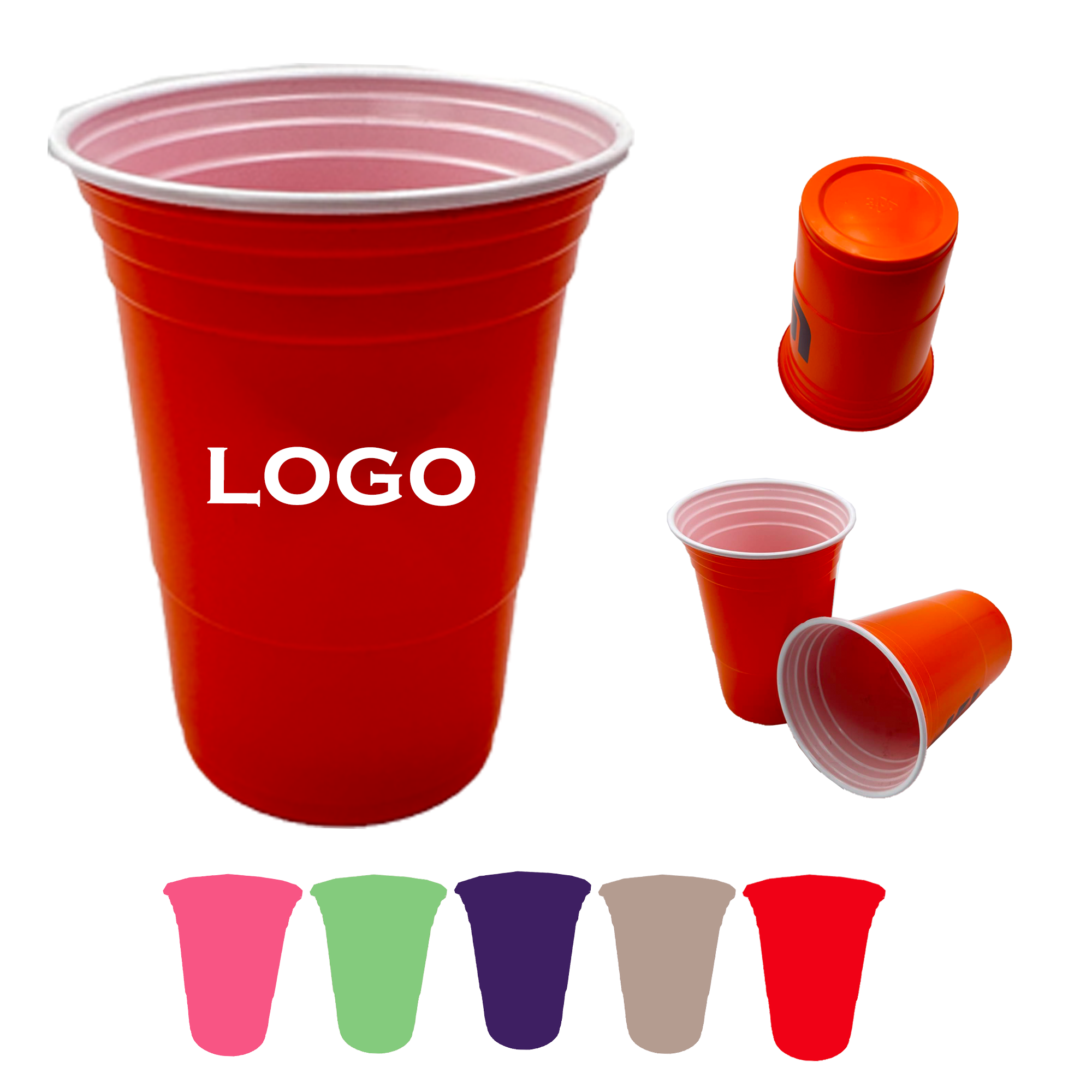 Disposable Single Wall Plastic Party Cup 16 oz. 2