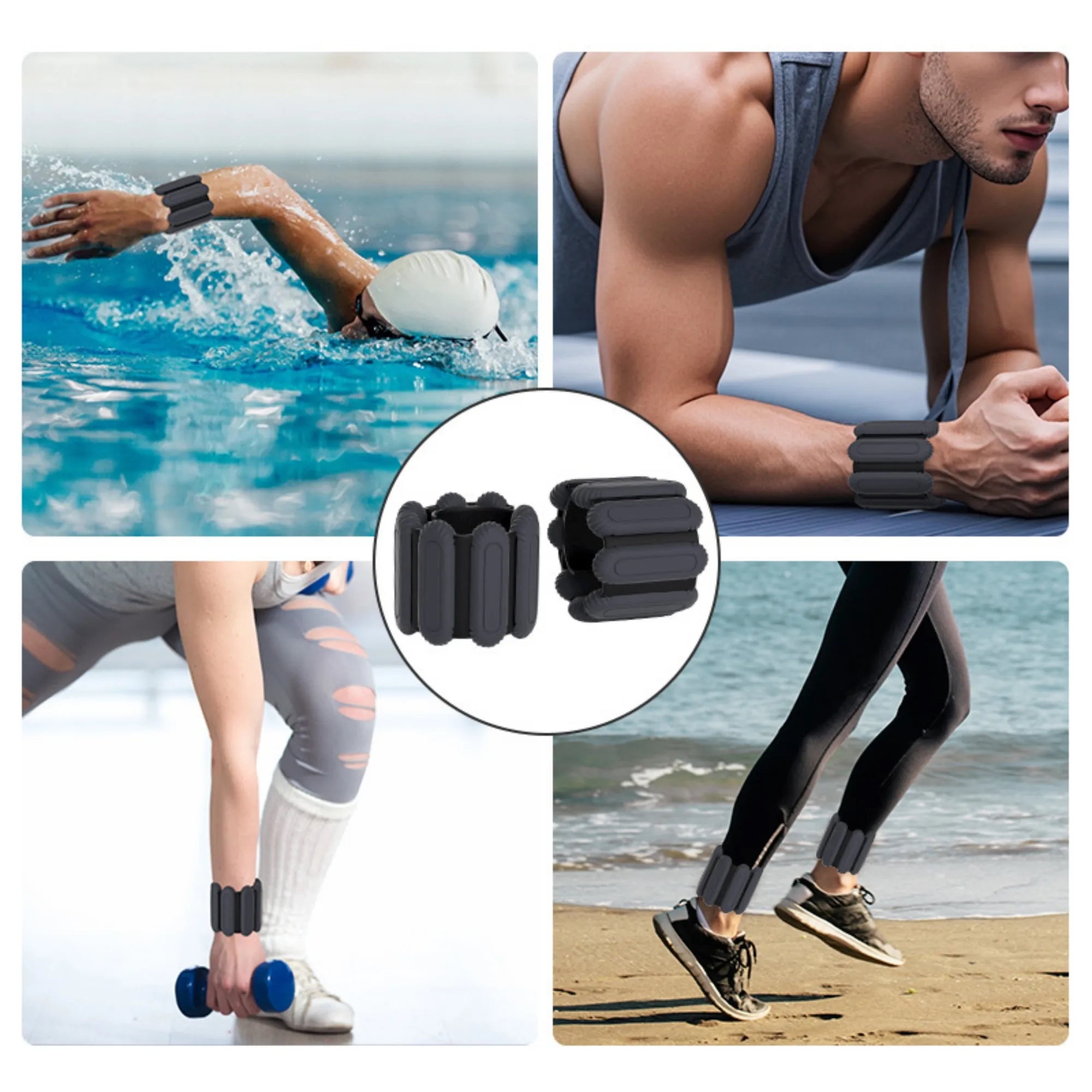 Sport Fitness Weighted Wristband Ankle Wrist Weight 5
