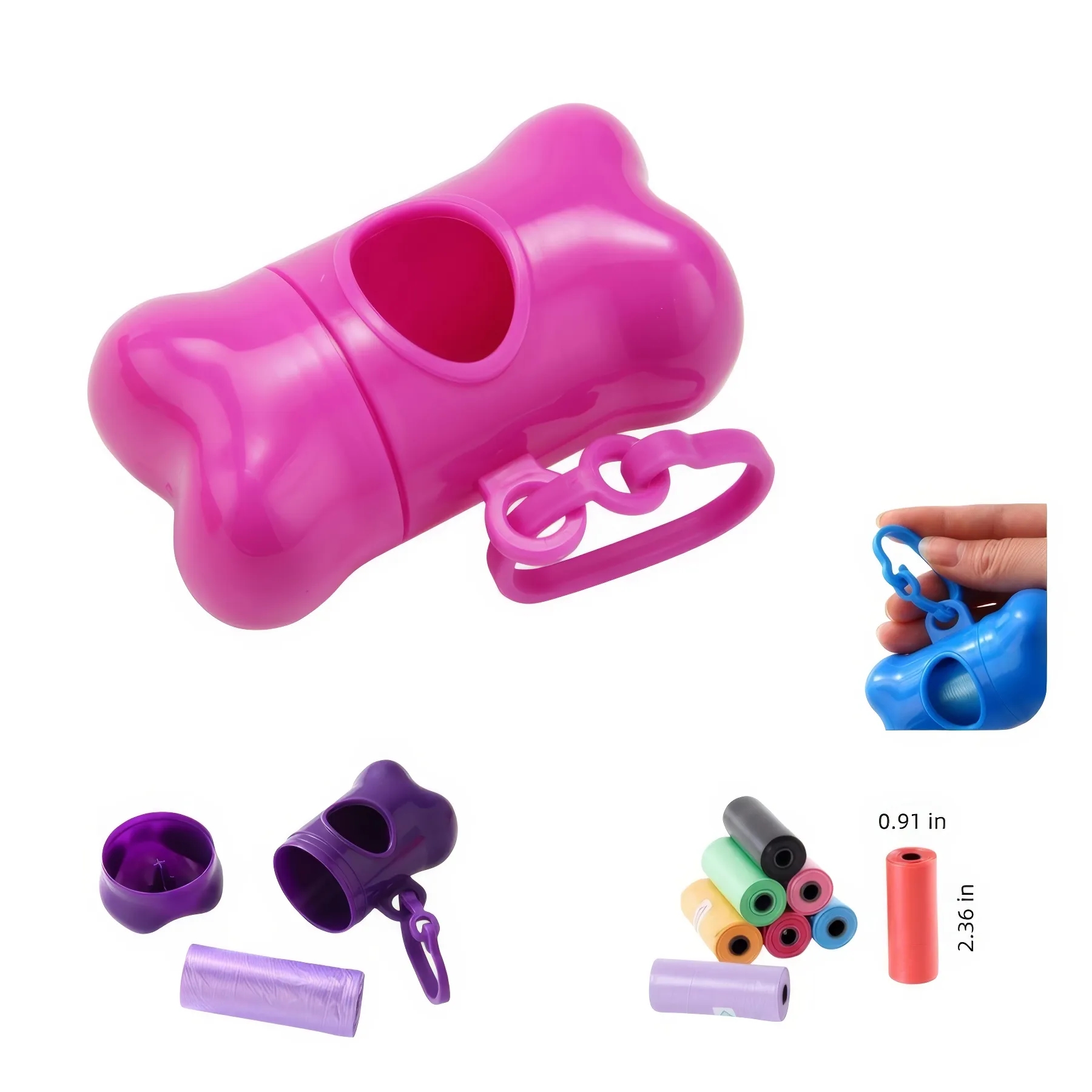 Bone Shape Dog Poop Bag Dispenser 5