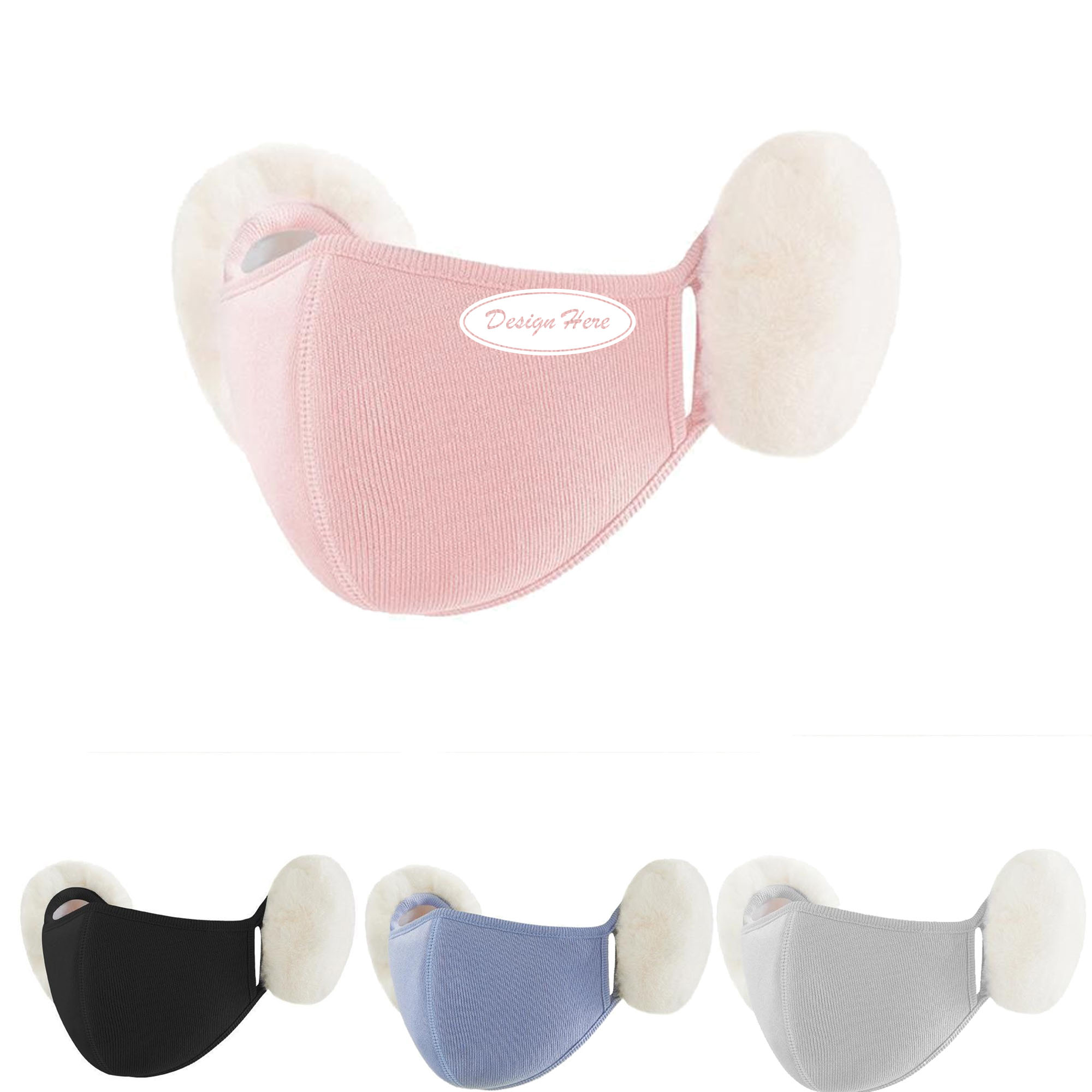 Cold-Resistant Fleece Face Mask with Integrated Ear Shields 2