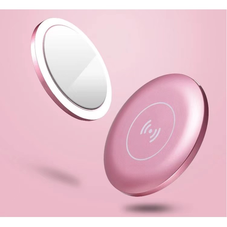 2-In-1 Led Makeup Mirror And Wireless Mobile Phone Charger 3