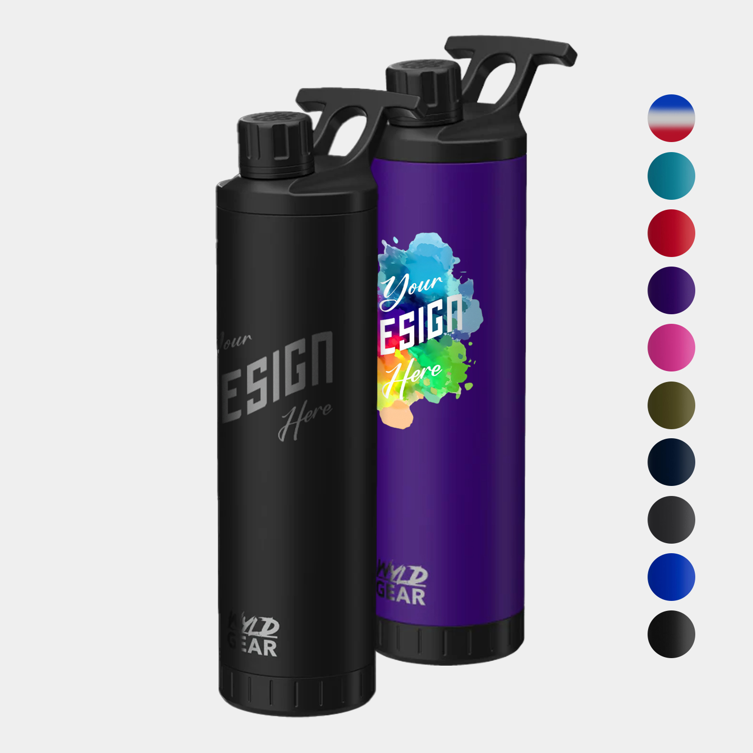 24 oz Wyld Gear® Stainless Steel Vacuum Insulated Mag Bottle, custom water bottle with logo imprint 3