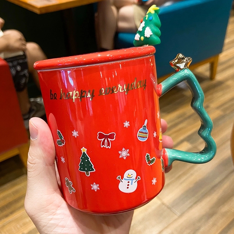 Christmas Tree Shaped Coffee Ceramic Mug 5