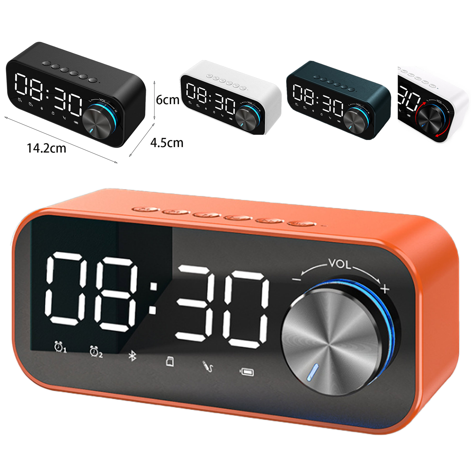 Digital Alarm Clock With Bluetooth Speaker 1