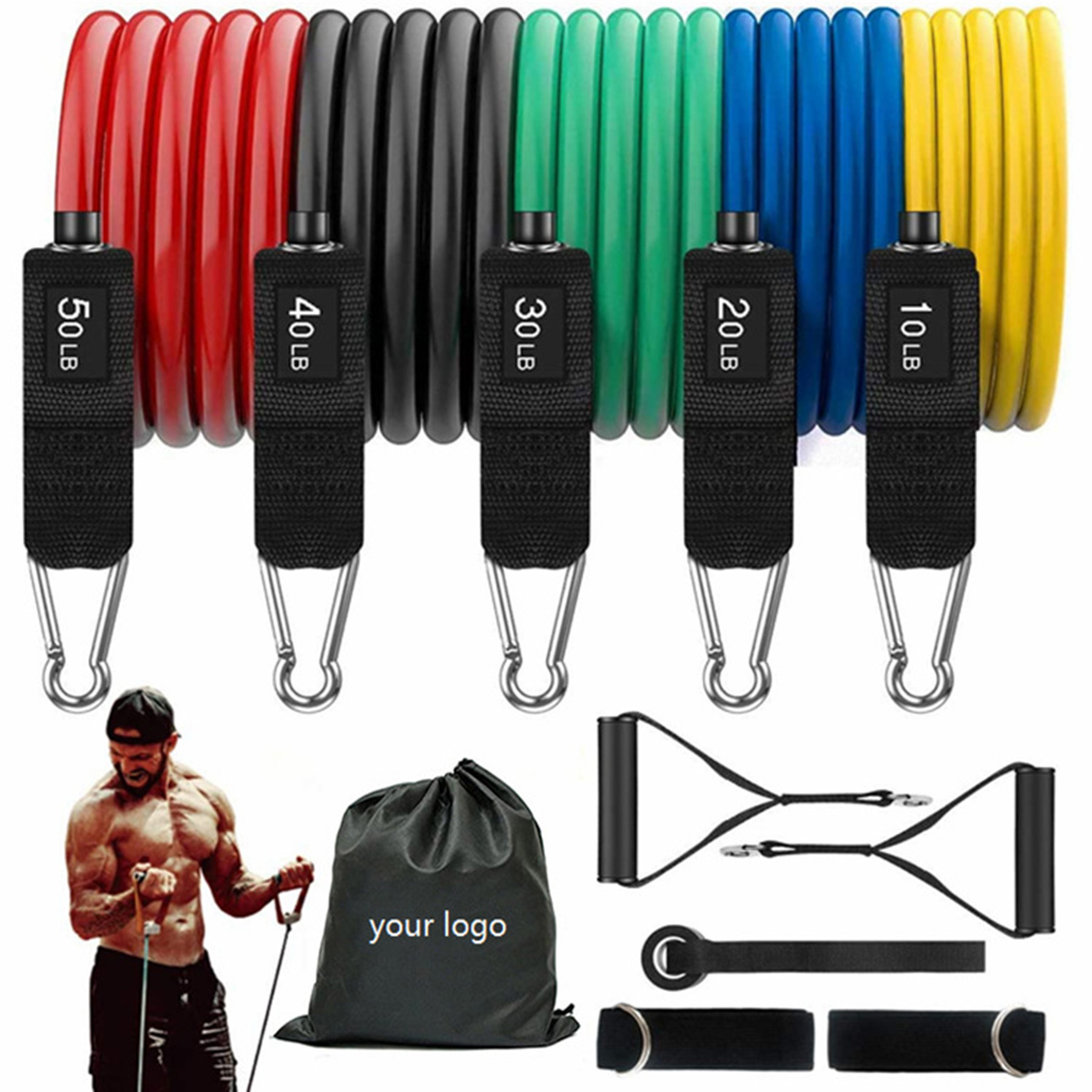 Sport Resistance Band Set With Handle 1