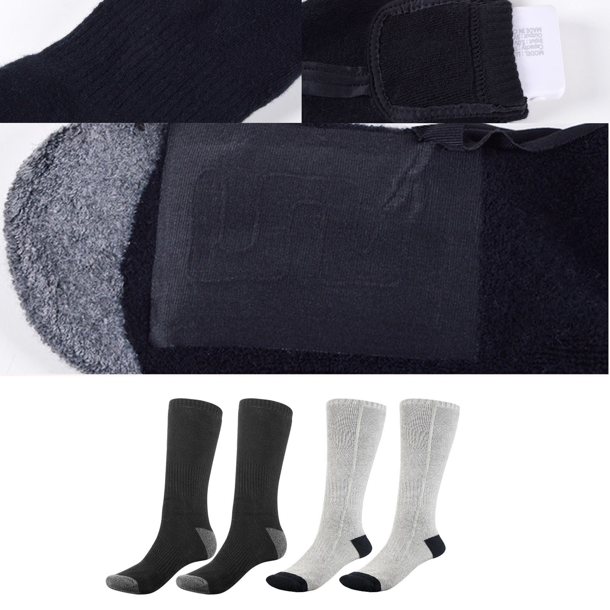 Cotton Rechargeable Electric Heated Socks 2