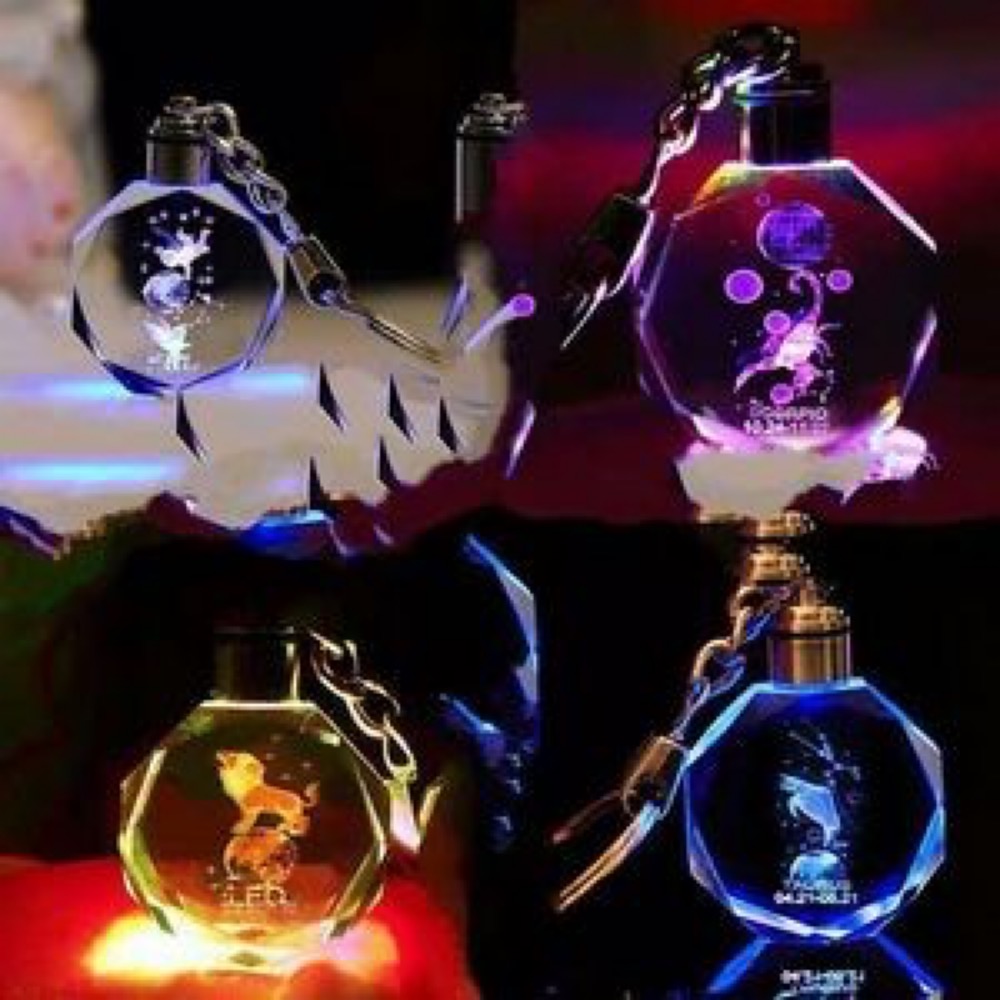 Led Crystal Car Key Chain 4