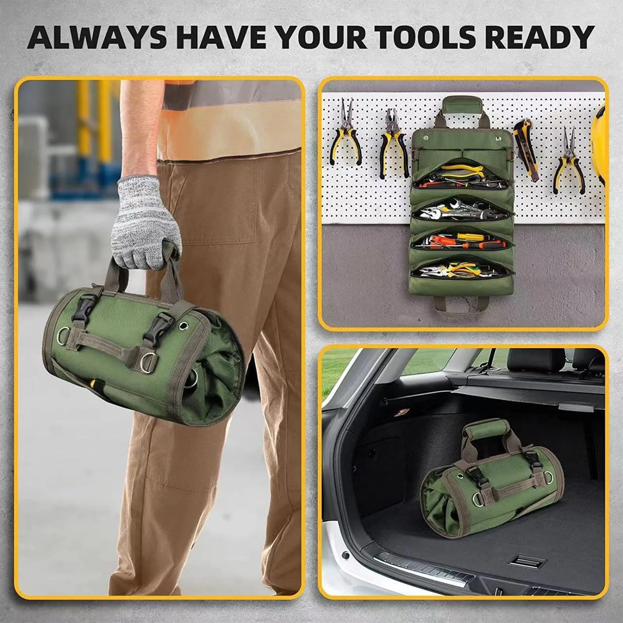 6-Pocket Roll-Up Tool Kit Free Shipping 5
