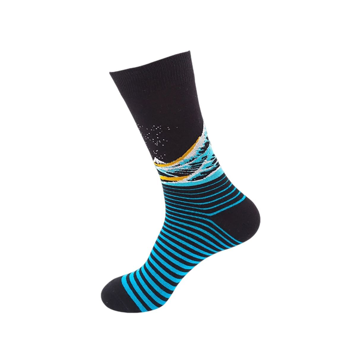 Cotton Crew Socks with Jacquard Pattern 102