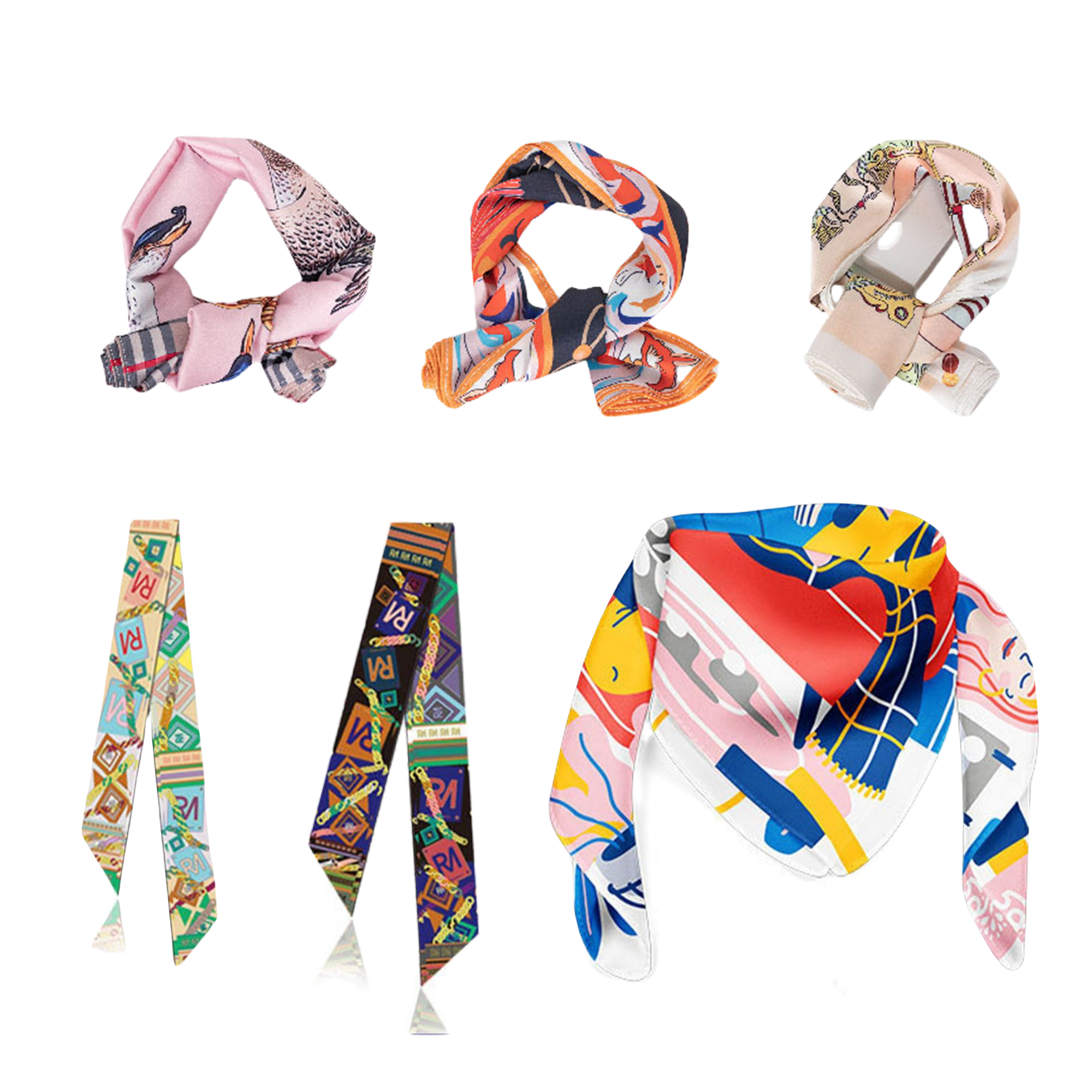 Simulated Silk Scarf 1