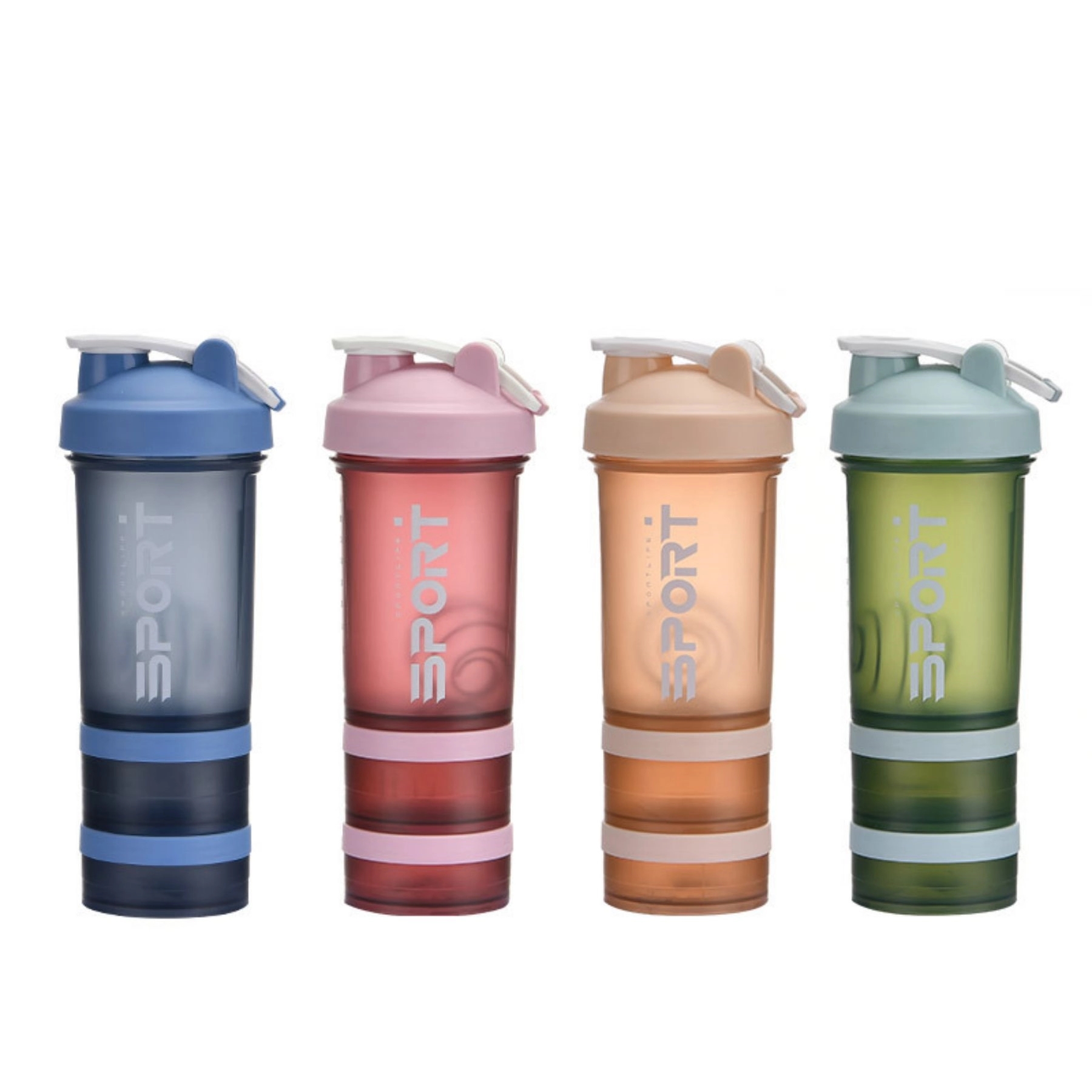 BlenderBottle Shaker Bottle 17OZ /Mixer Ball 2 Storage Jars 6