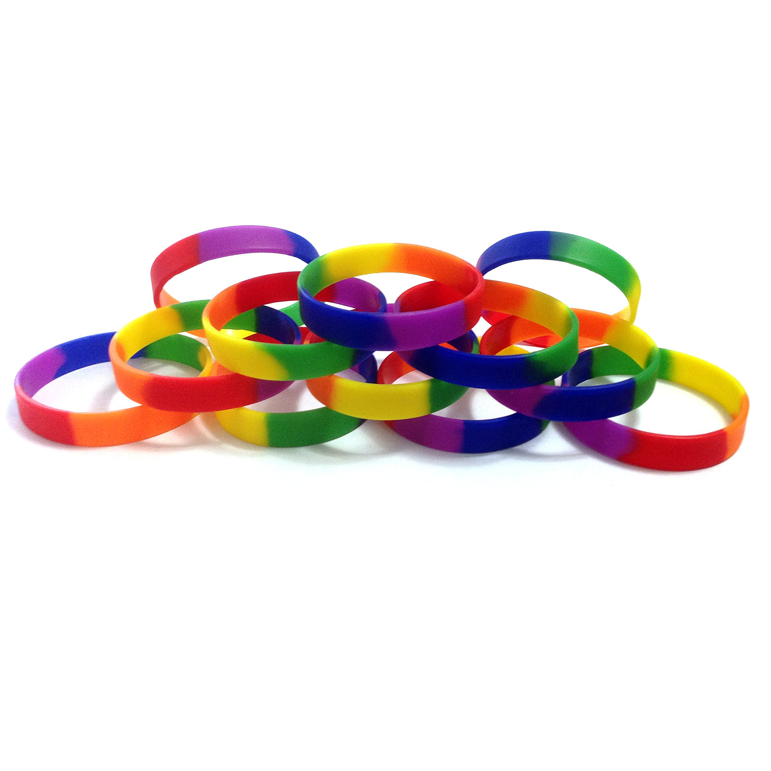 Silicone Rainbow Bracelet for Pride 3