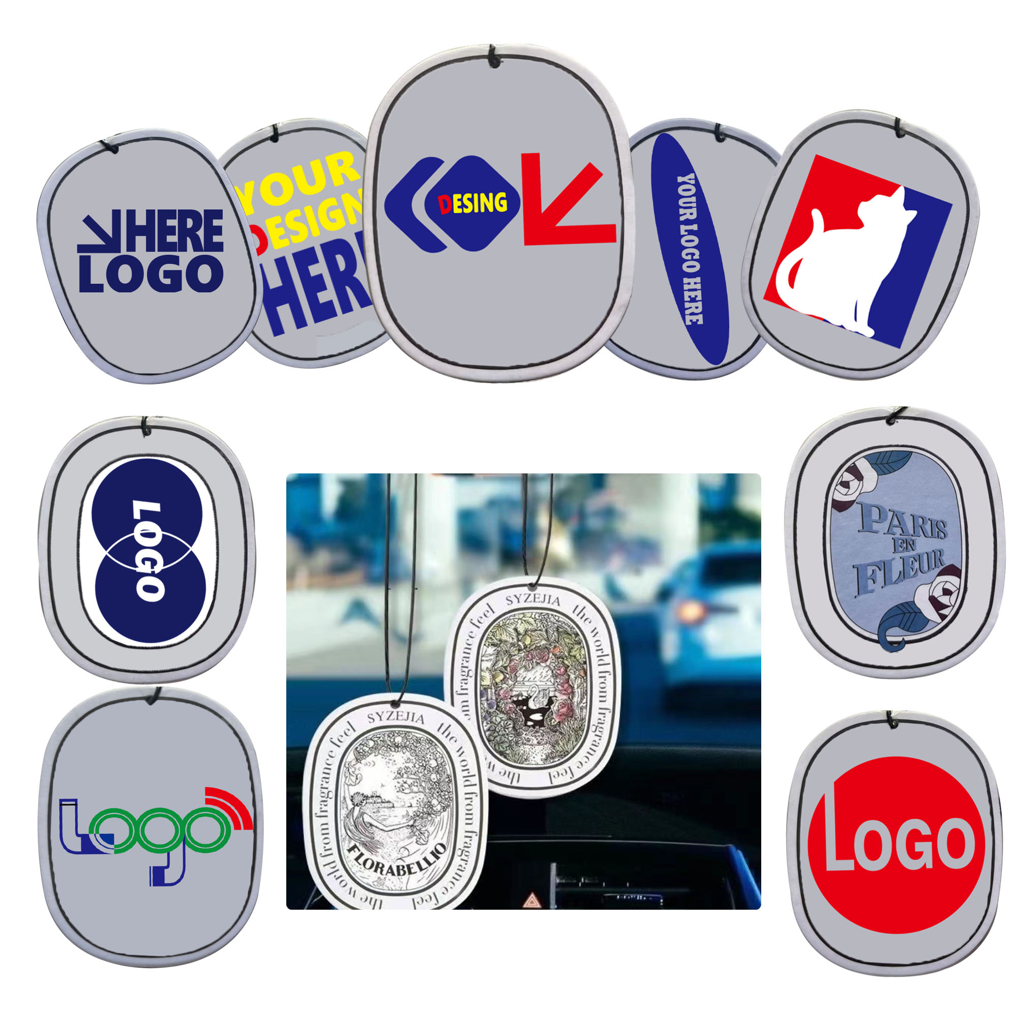MOQ1000 Absorbent Paper Car Fragrance Diffuser 2