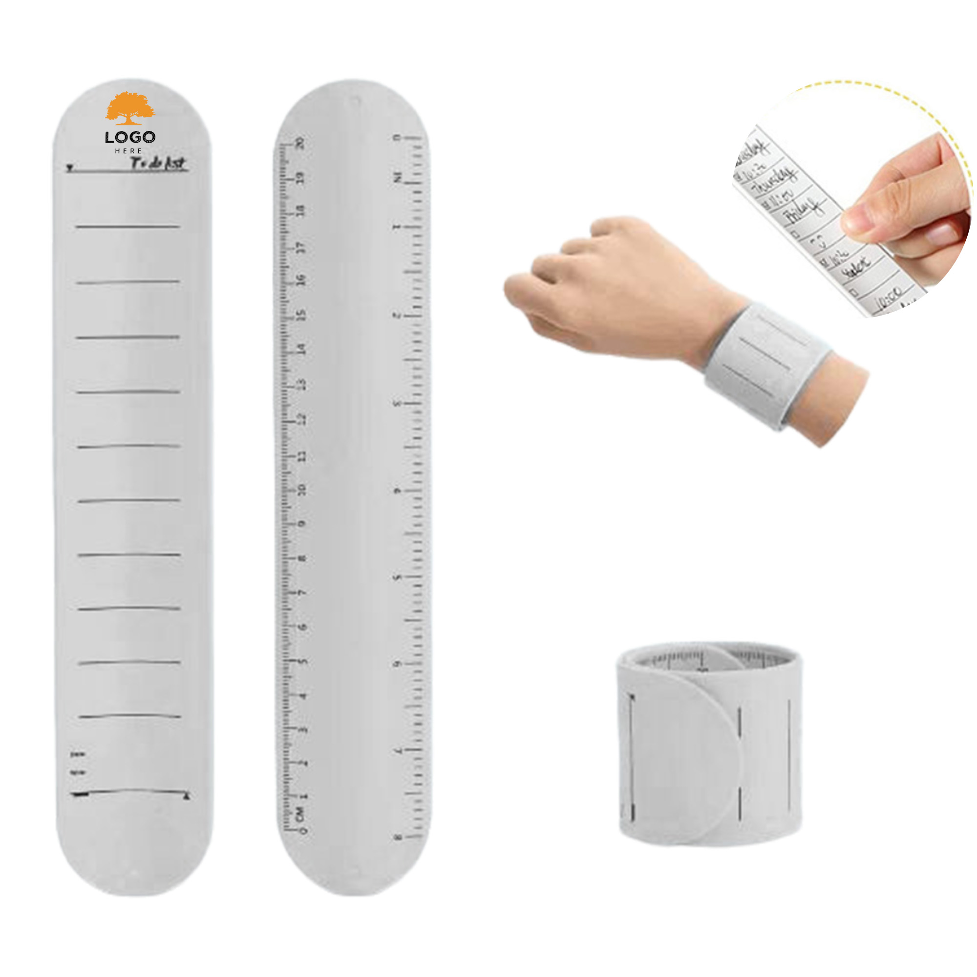 MOQ 50 To Do List Silicone Wristband Writable Erasable Reminder Band 3