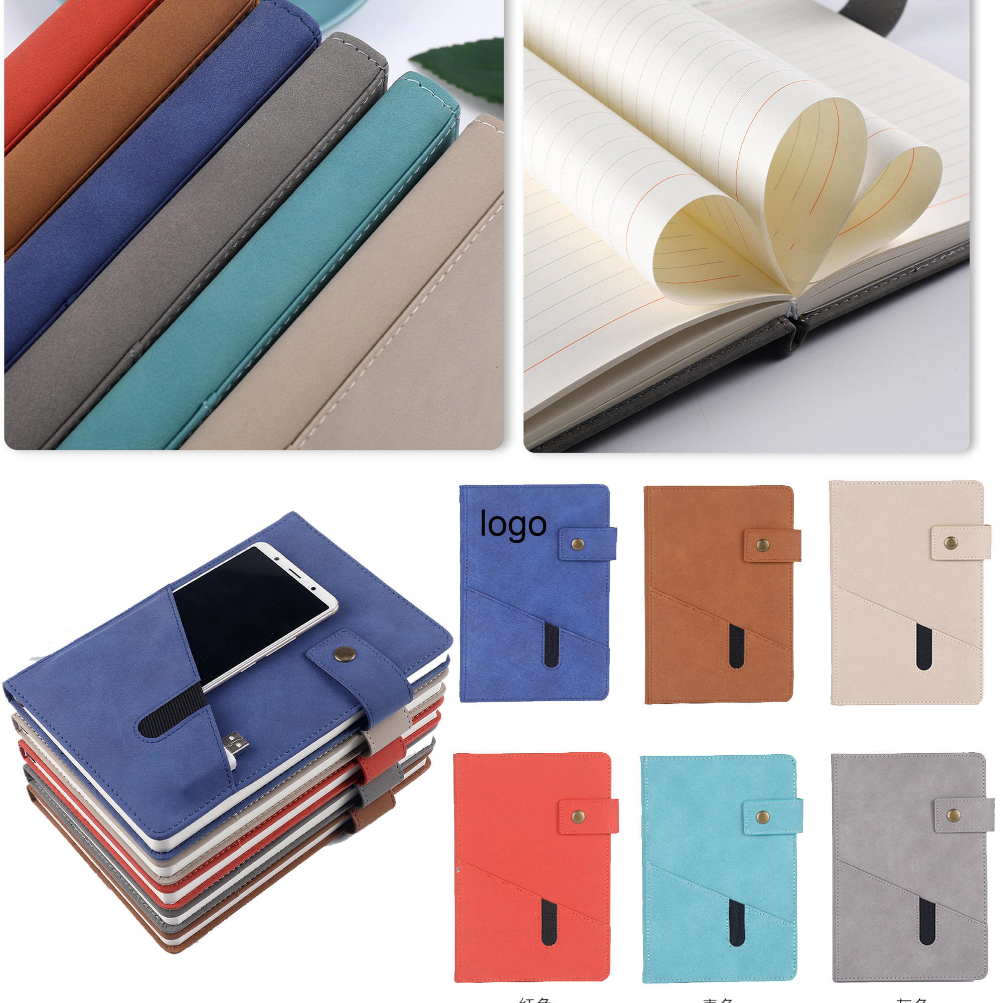 MOQ50 A5 Interlayer Leather Notebook 3