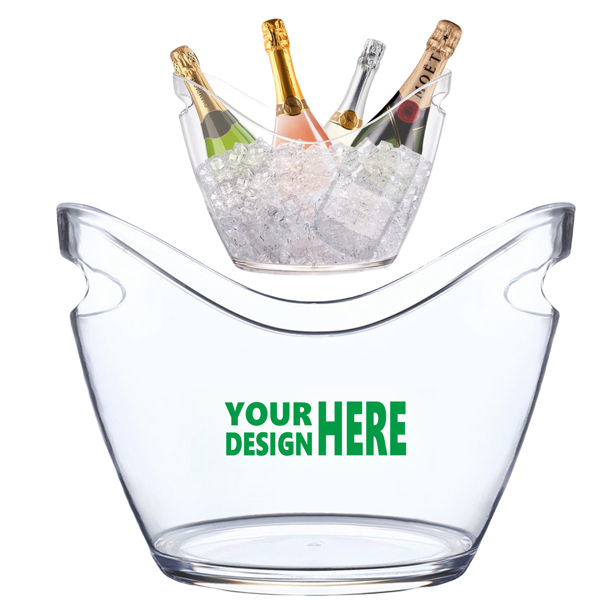 8L Clear Acrylic Ice Bucket MOQ10 2