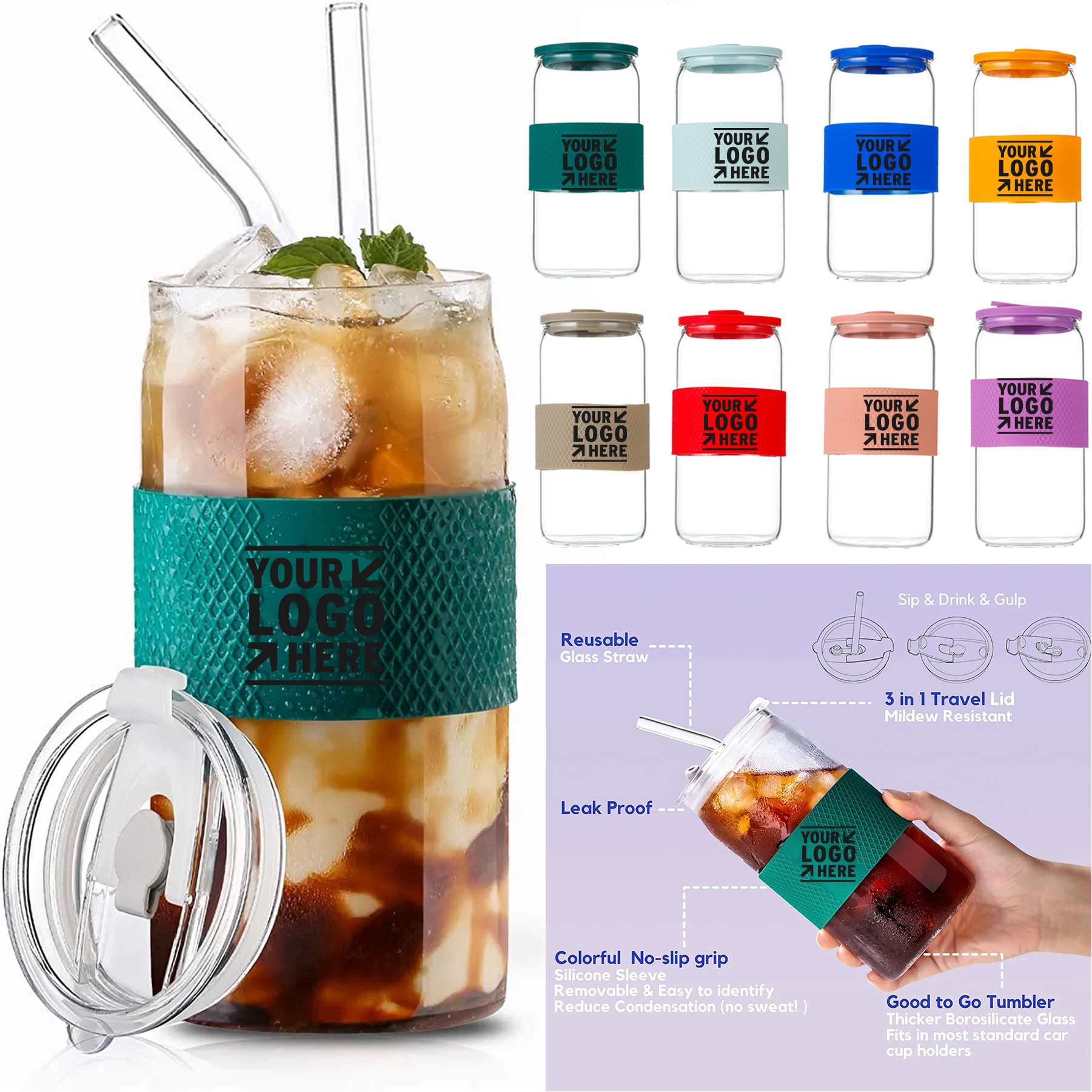 16 Oz Can Shaped Drinking Glass Cup 2