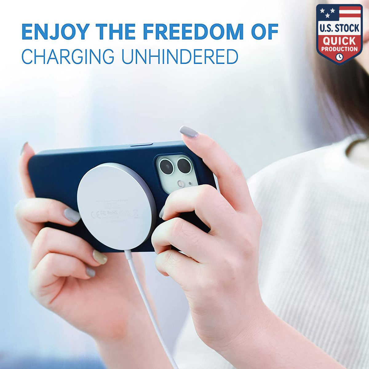 Magnetic Wireless Charger 15W Fast Charger Compatible With MagSafe Wireless Charger 7