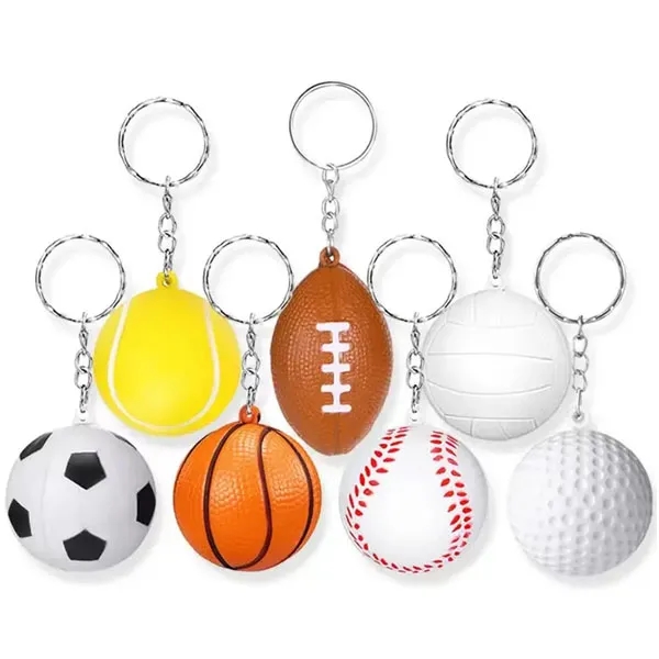 Customized Soccer Ball Stress Reliever Keychain 2