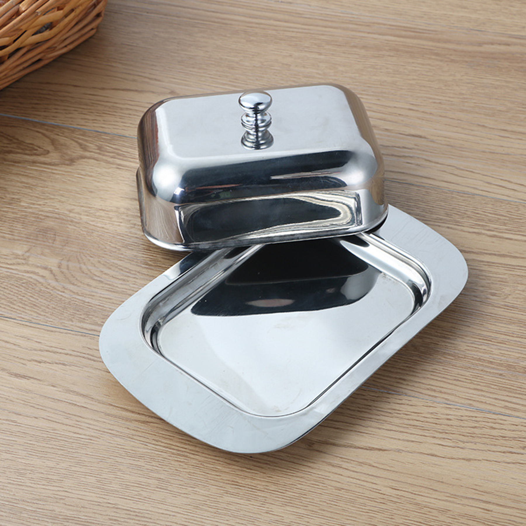 Stainless Steel Butter Dish with Lid 3