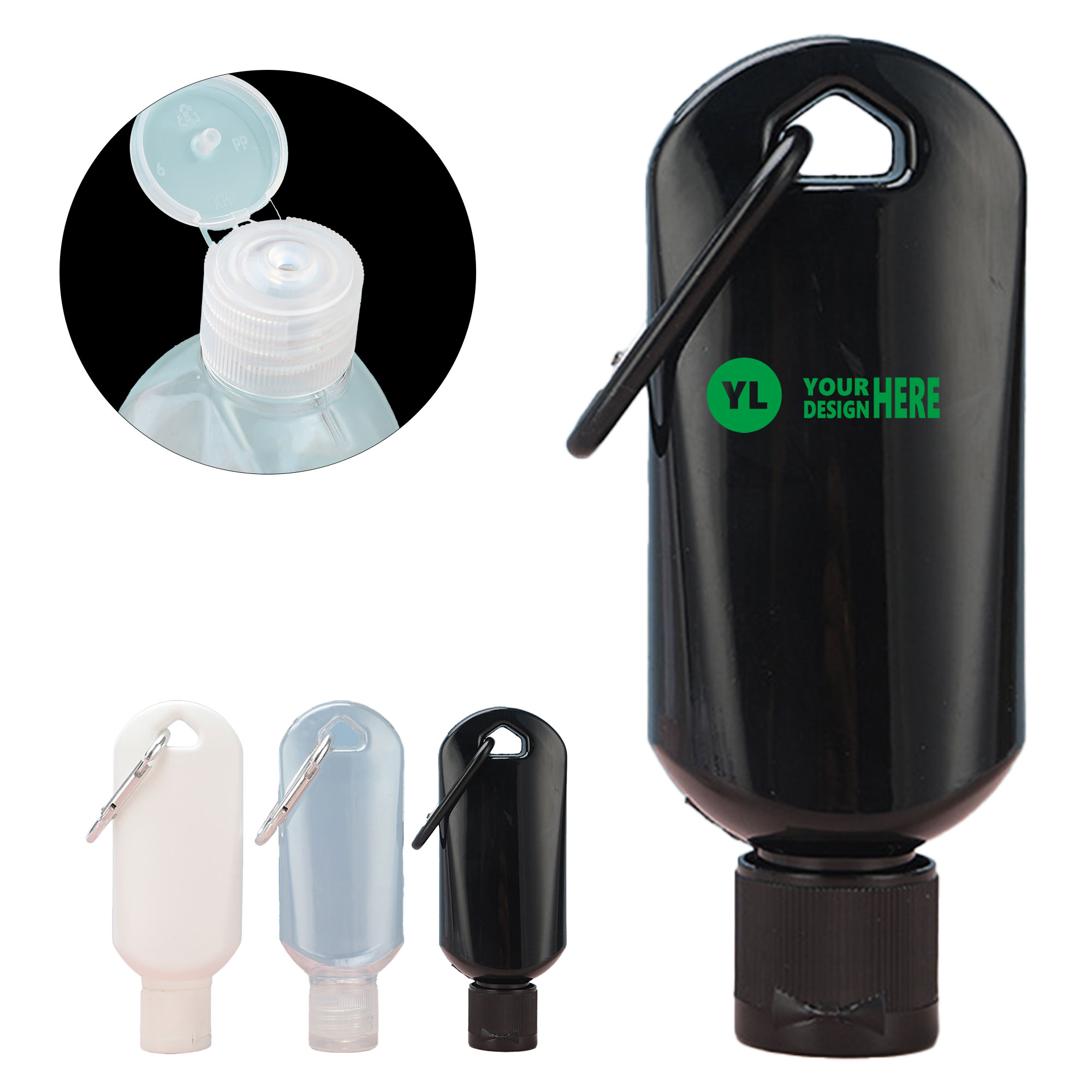 Hook-Mounted Hand Sanitizer Plastic Container 2